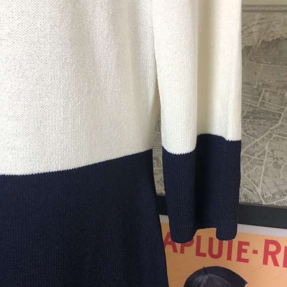 ST.JOHN  Navy Blue and White Dress Size 16 - Picture 4 of 16